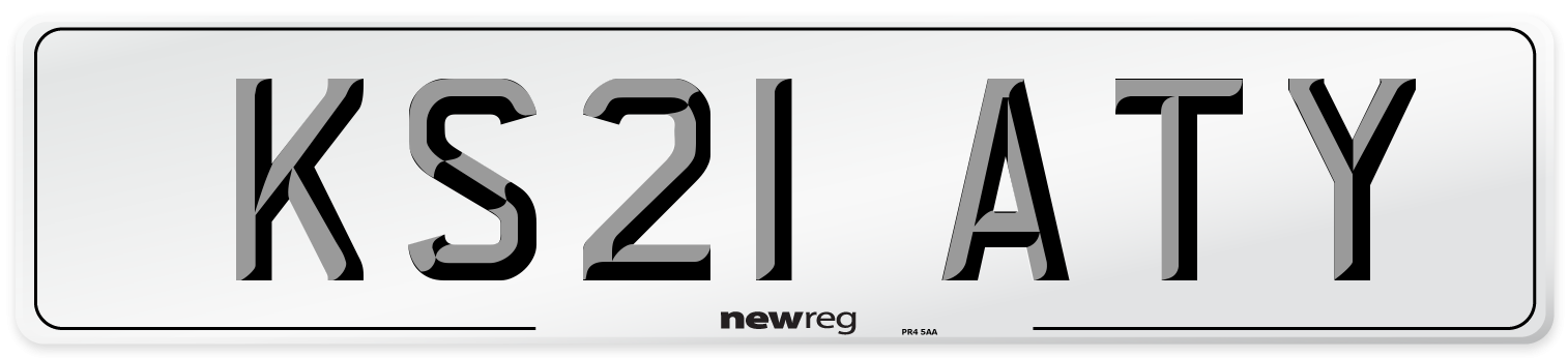 KS21 ATY Number Plate from New Reg